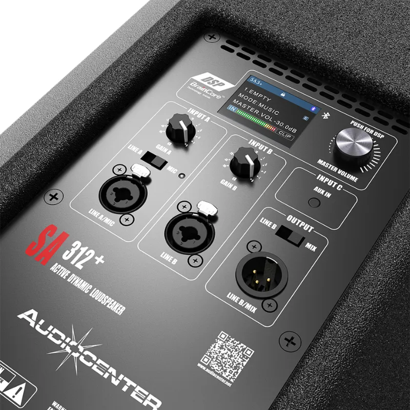 Loa Audiocenter SA312+ (Active, Bass 30cm, 2000W, 132dB, Bluetooth, DSP) - Hình 9