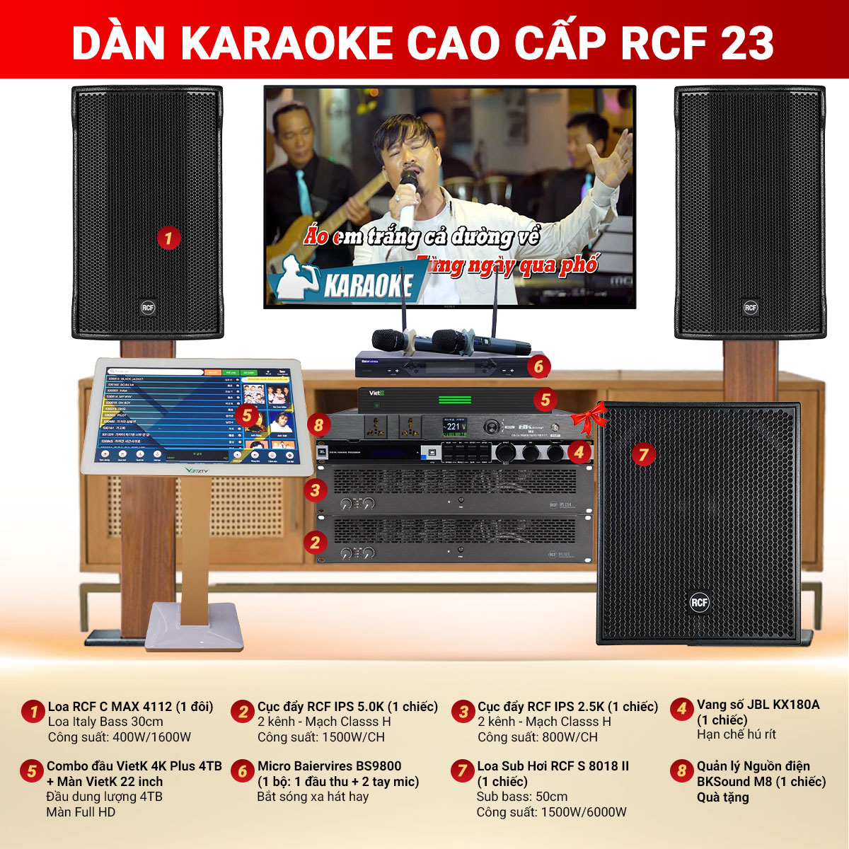 D&agrave;n karaoke cao cấp RCF 23