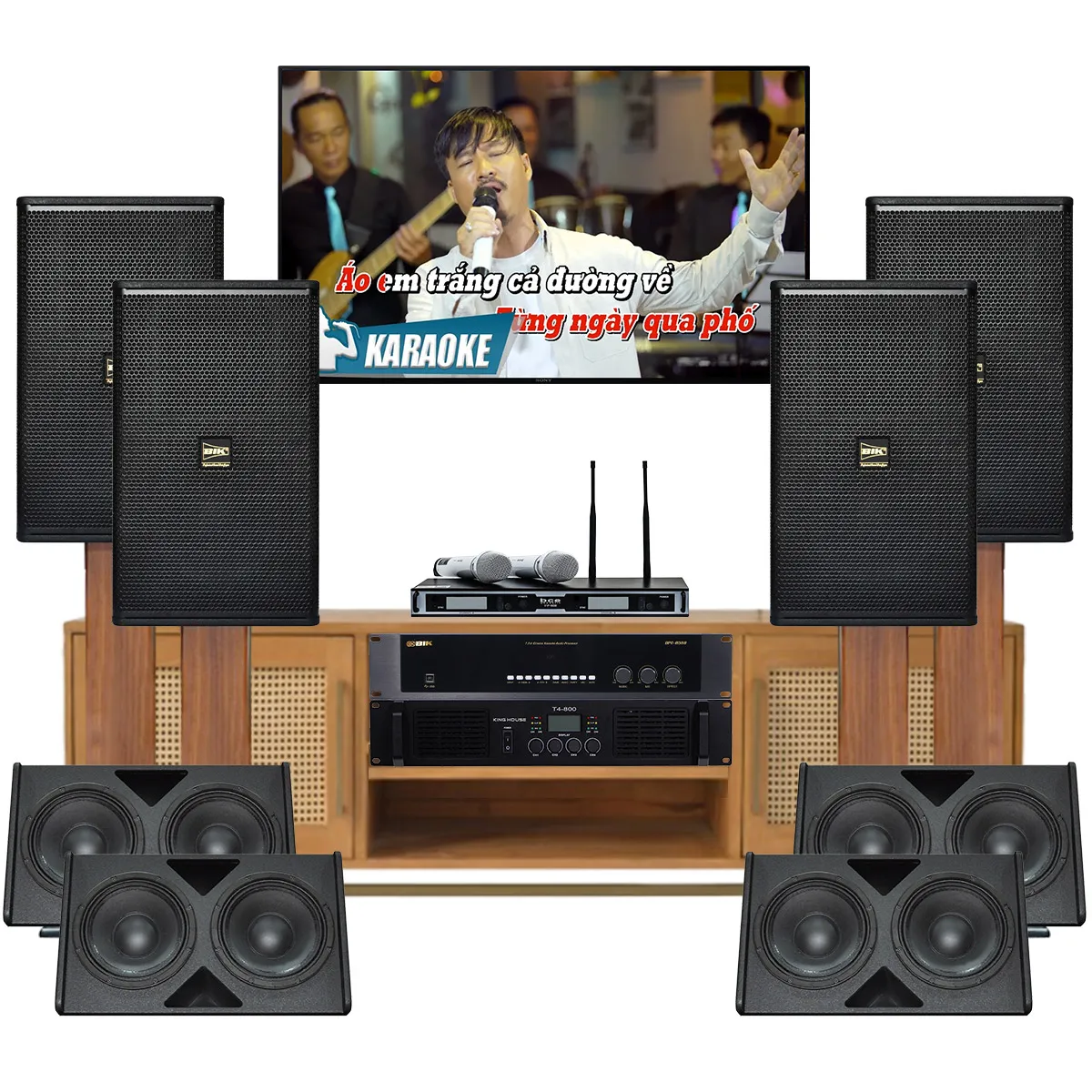 Dàn karaoke gia đình BIK 27 (BIK KSP-DF12, King House T4-800, BIK BPC-R500, BCE Vip 6000) - Hình 1
