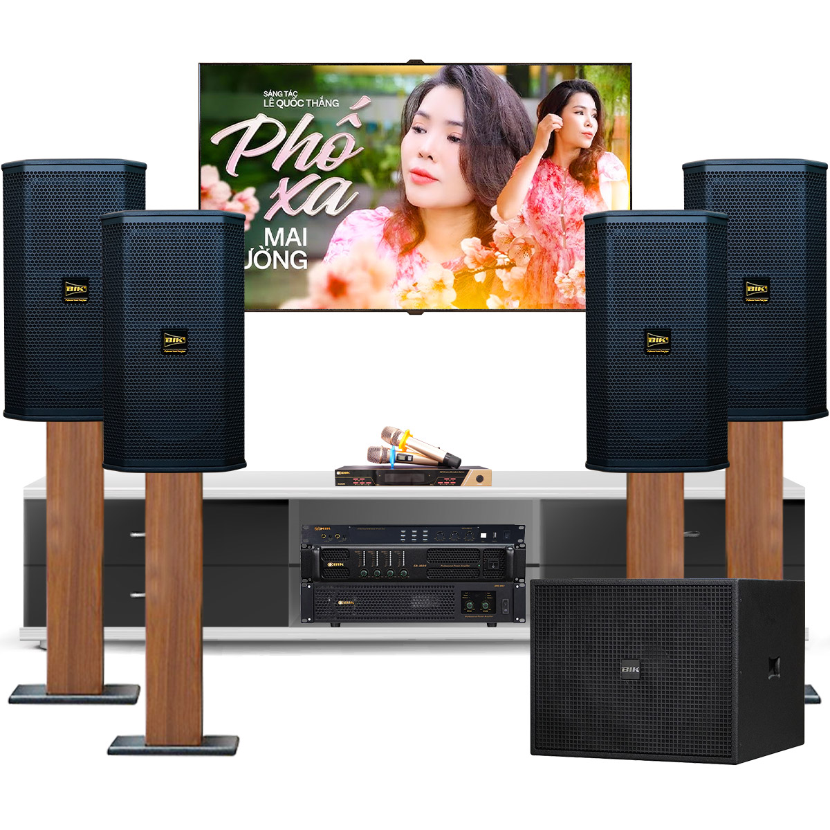 Dàn karaoke cao cấp Luxury 01 (BIK BSP 410II, BIK BPA-H62, BIK CA-J604, BIK BPR-8600, BIK BSP- W151, BIK BJ-U600)