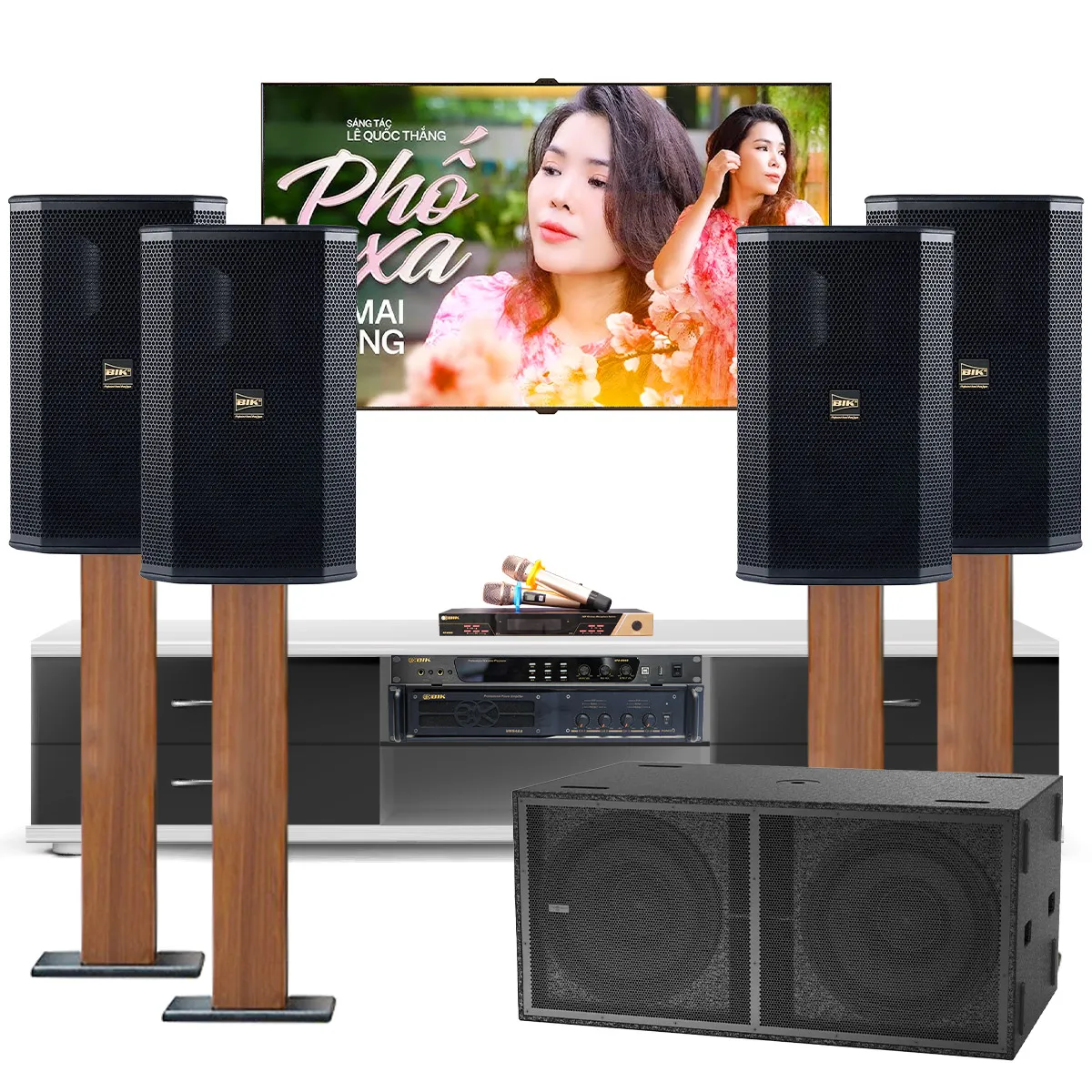 Dàn karaoke cao cấp BIK 43 (BIK BSP 412II, BIK VM840A, BPR-8600, Audiocenter S3218A, BIK BJ-U600) - Hình 1
