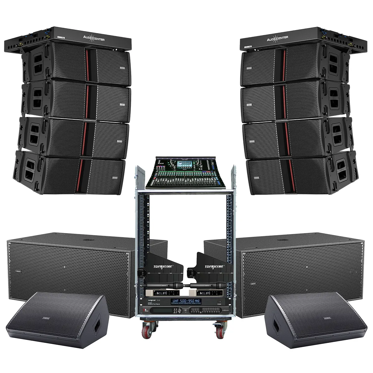 Dàn Line Array Active Audiocenter 01 (Audiocenter Avanda 210A, Audiocenter WM3210, Allen & Heath SQ6,…)