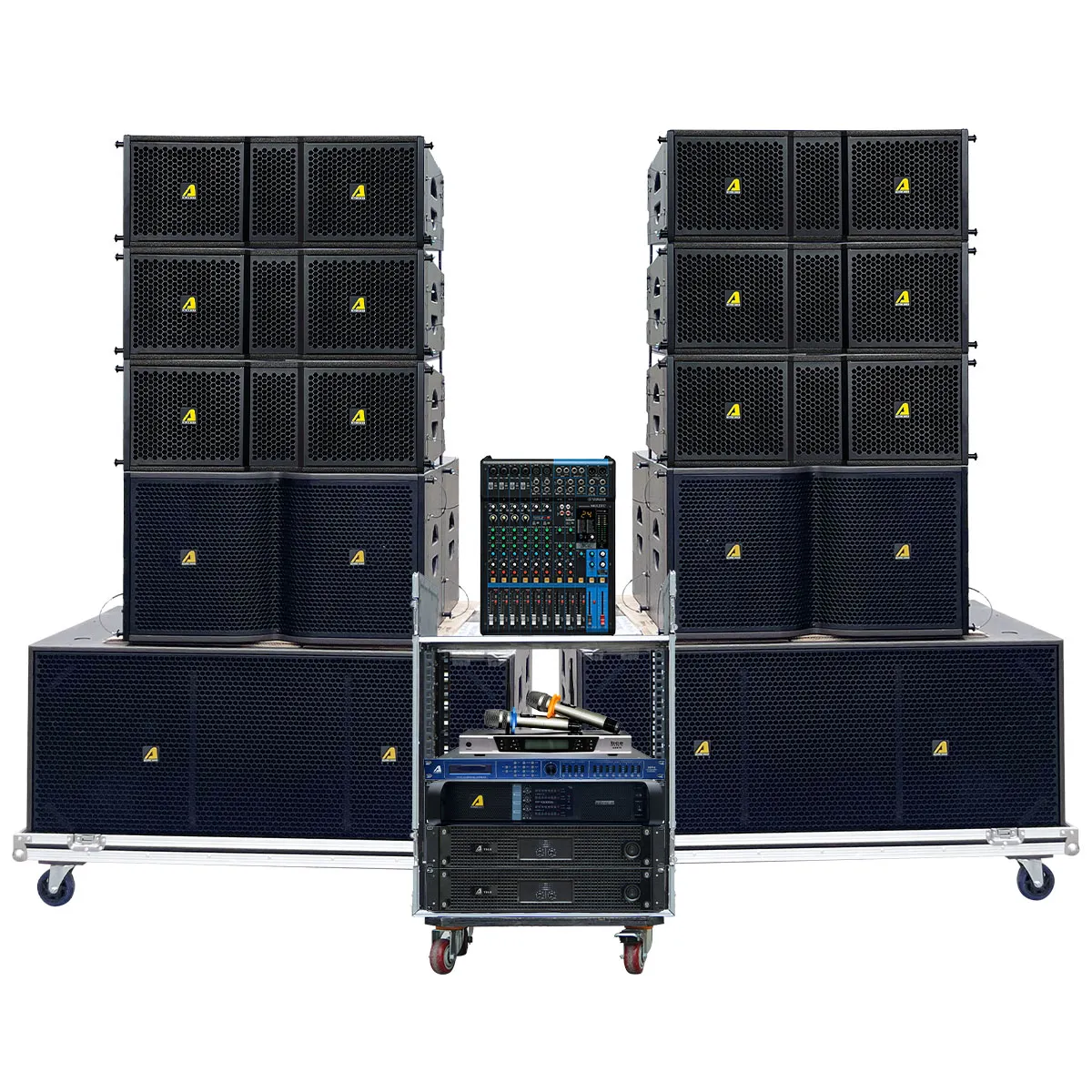 Dàn âm thanh Line Array 2 way Passive Actpro 03 (8 Array bass đôi 25 KR210F New + 2 sub hơi Bass đôi 50 KR28F New...)