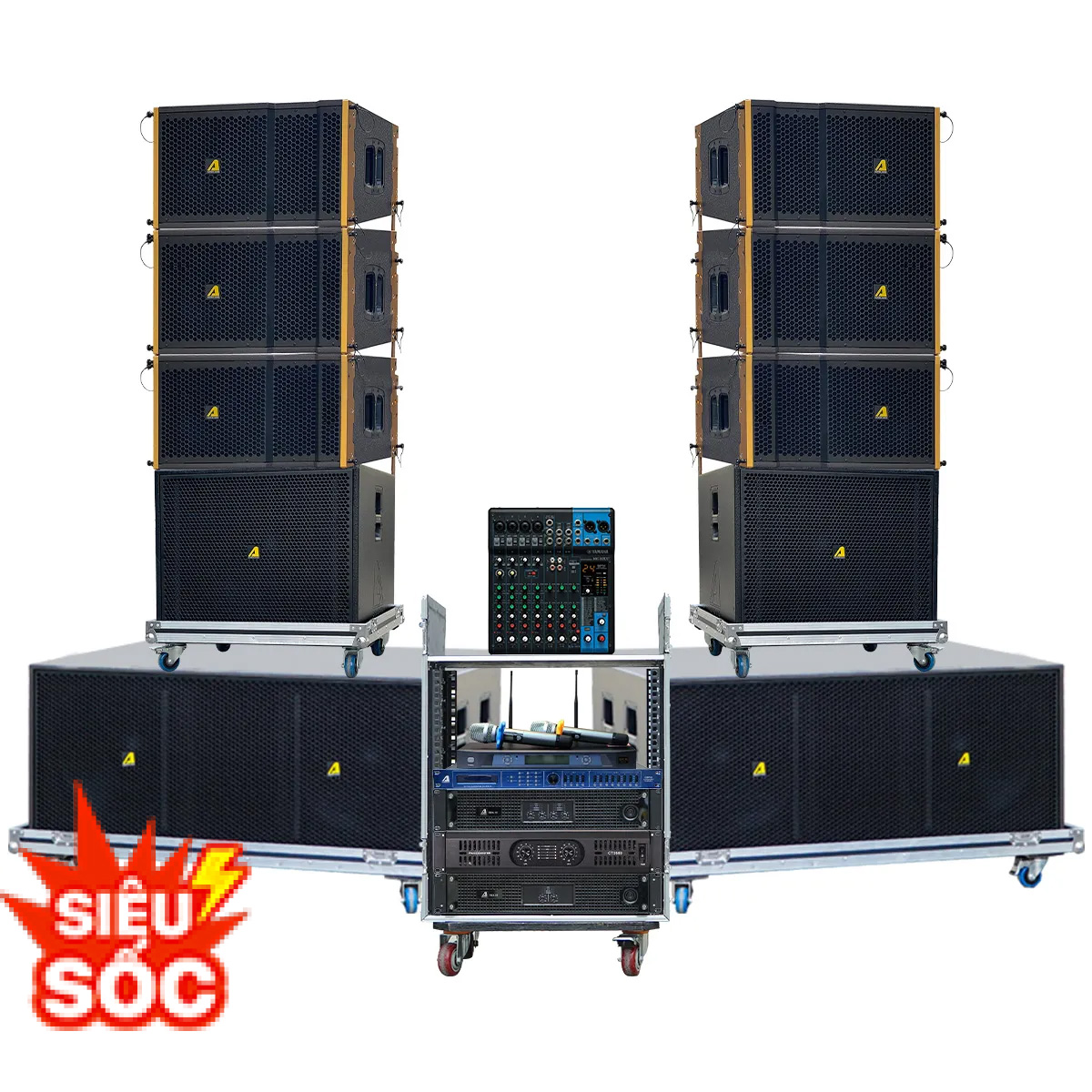 Dàn Âm Thanh Line Array 3 Way Passive Actpro 18 (Actpro SA12N, Actpro AS18N-I, KR28F New,…)