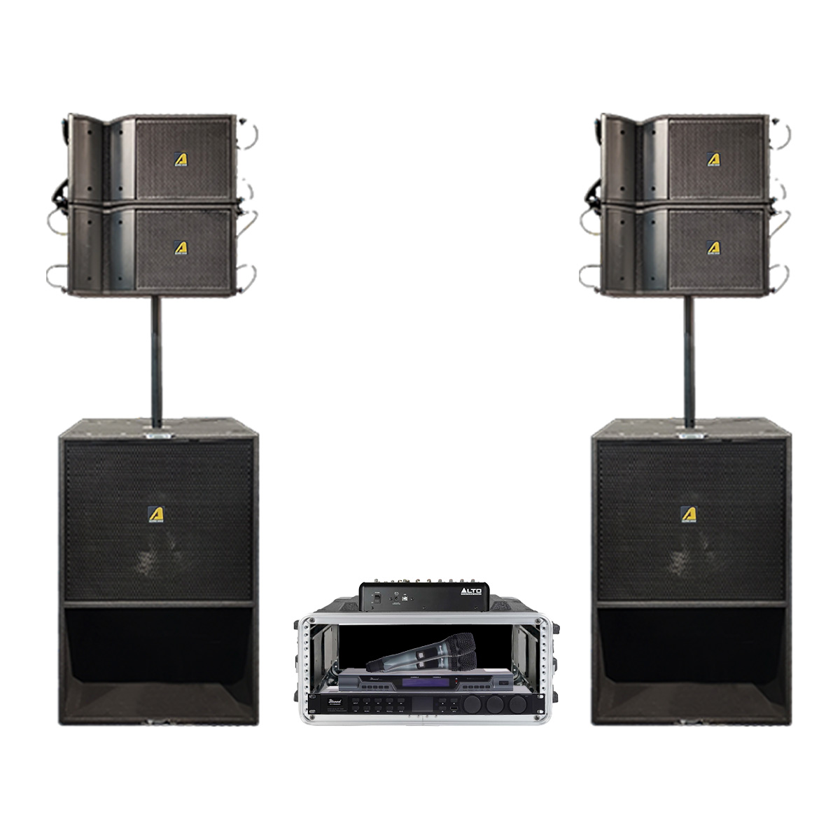 Dàn Âm Thanh Line Array Active Actpro 25 (Array Actpro A2, Alto Truemix 800FX, Bksound X10, Bksound M200) - Hình 1