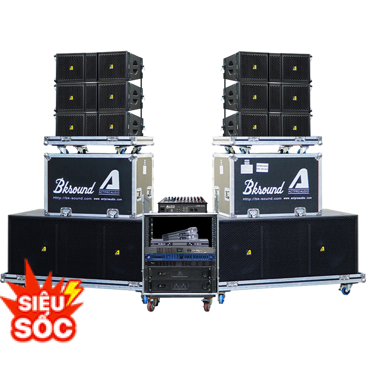 Dàn Âm Thanh Line Array 2 Way Passive Actpro 27 (Actpro KR210F New, KR28F New, DA4.13, TD2.22, Bksound VX10...)