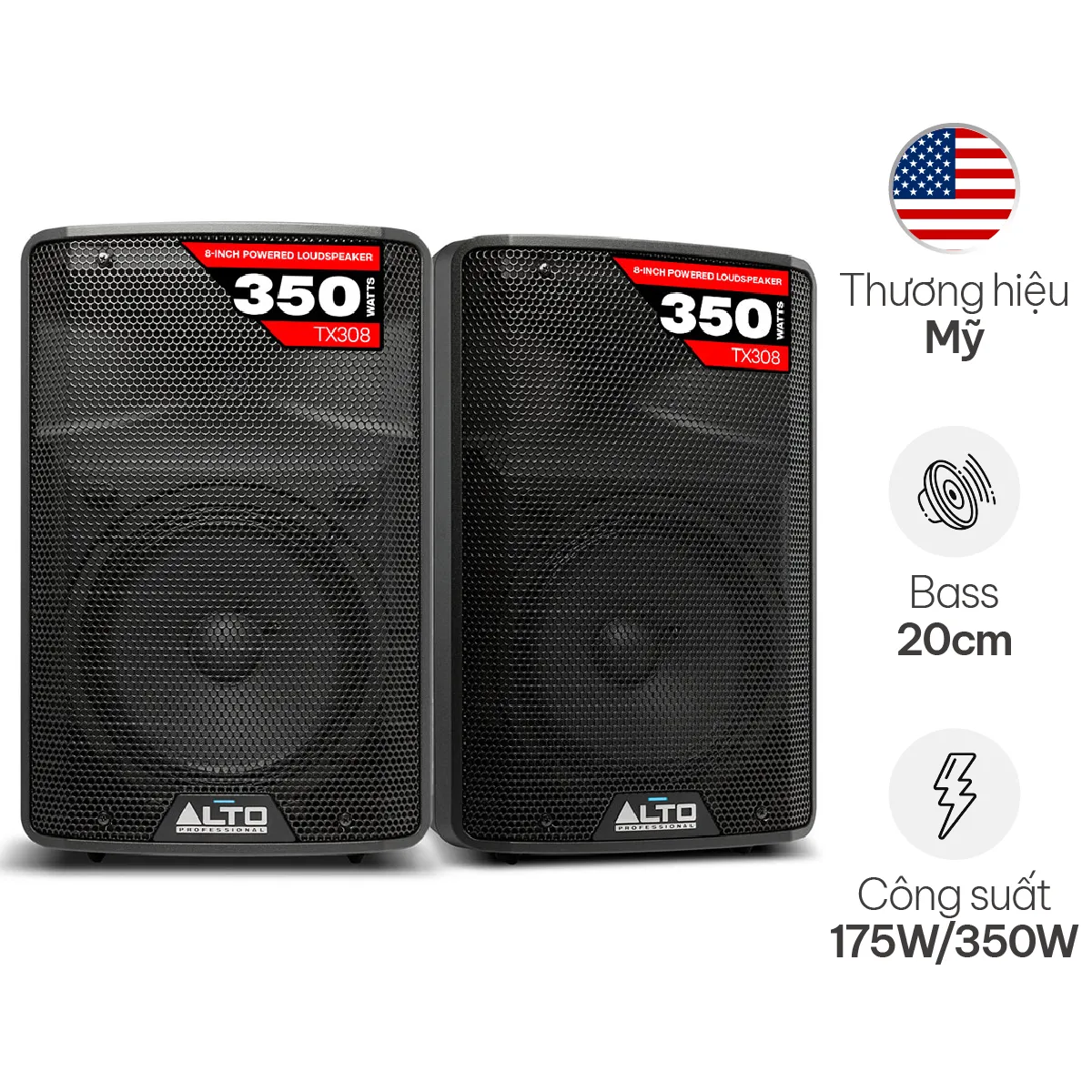 Loa Alto TX308 (Active, Bass 20cm)