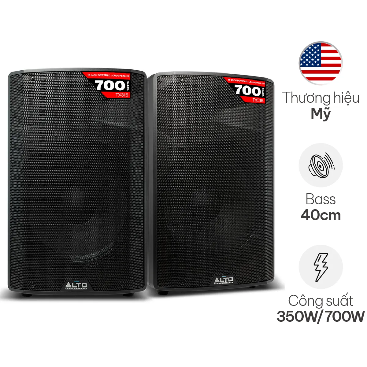 Loa Alto TX315 (Active, Bass 40cm)
