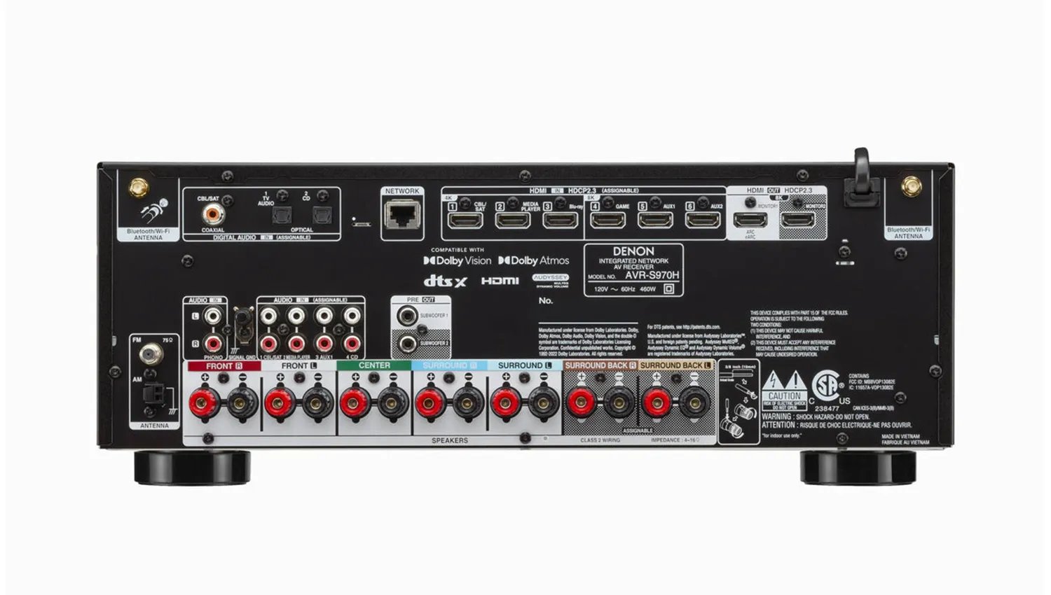 mặt sau Amply Denon AVR-S970H