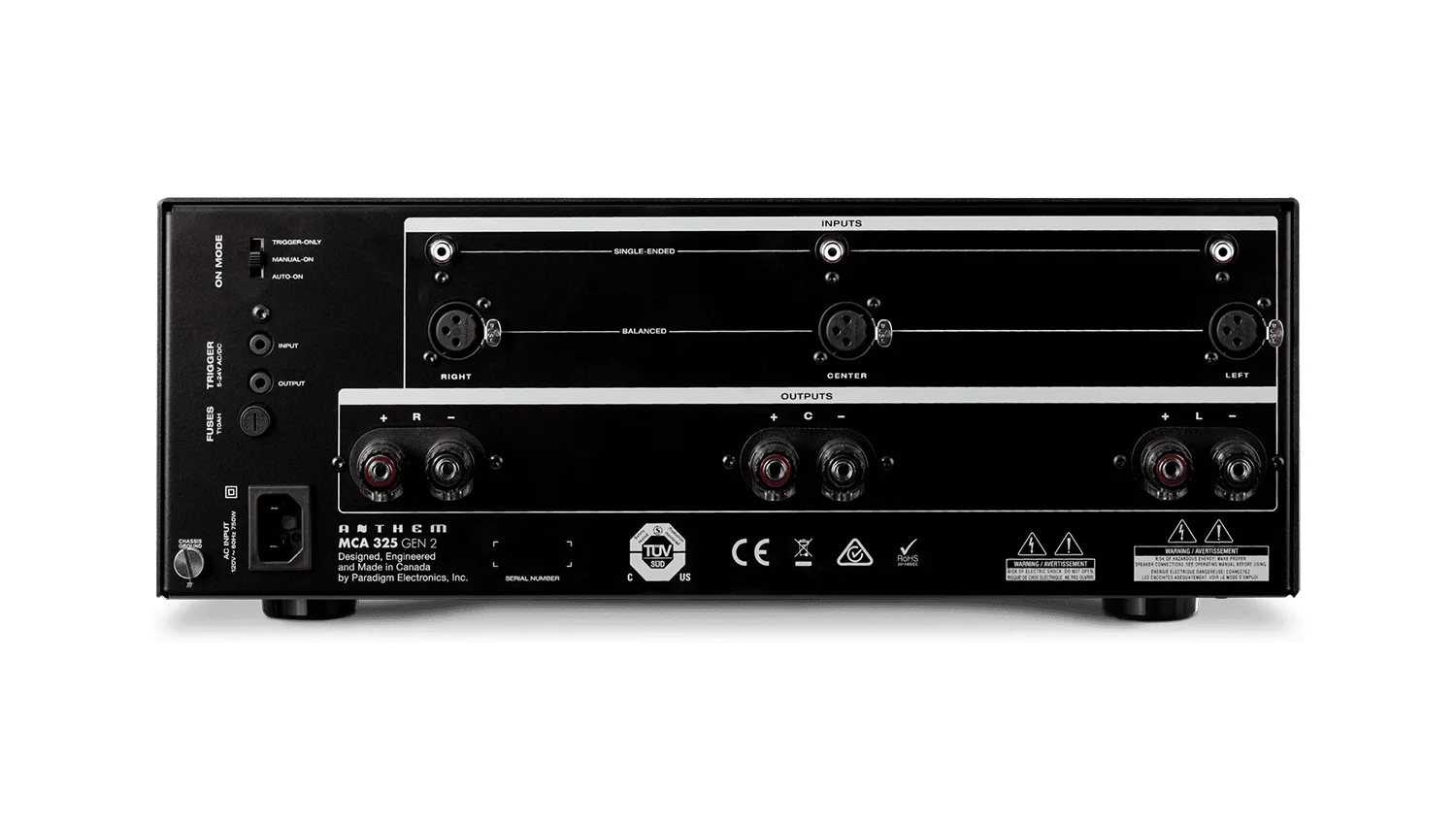 Amply Anthem MCA 325 GEN 2 mặt sau