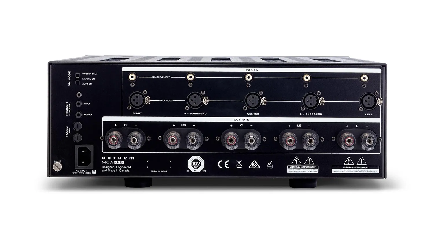 Amply Anthem MCA 525 mặt sau