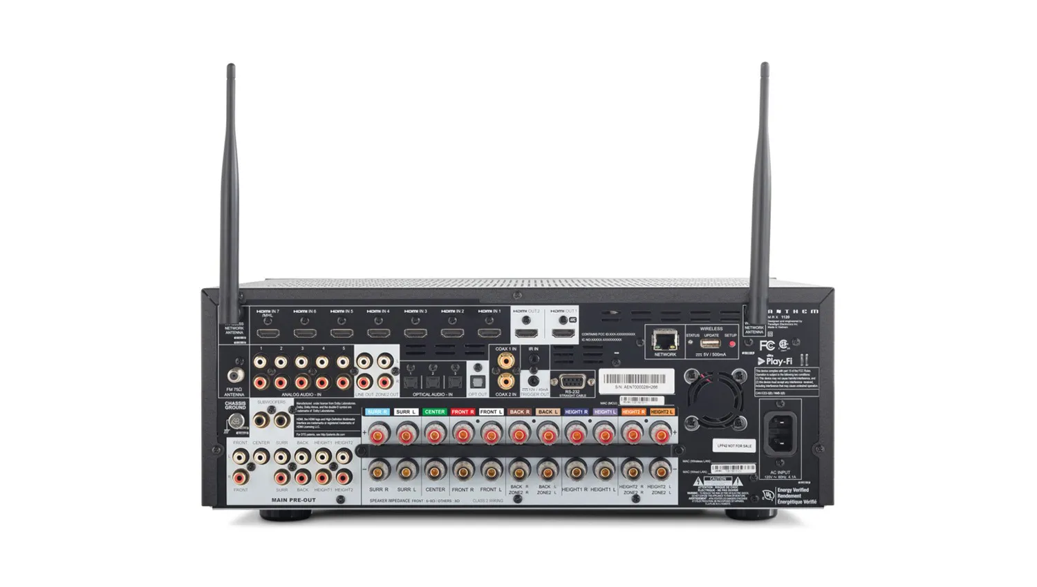 Amply Anthem MRX 1120 mặt sau