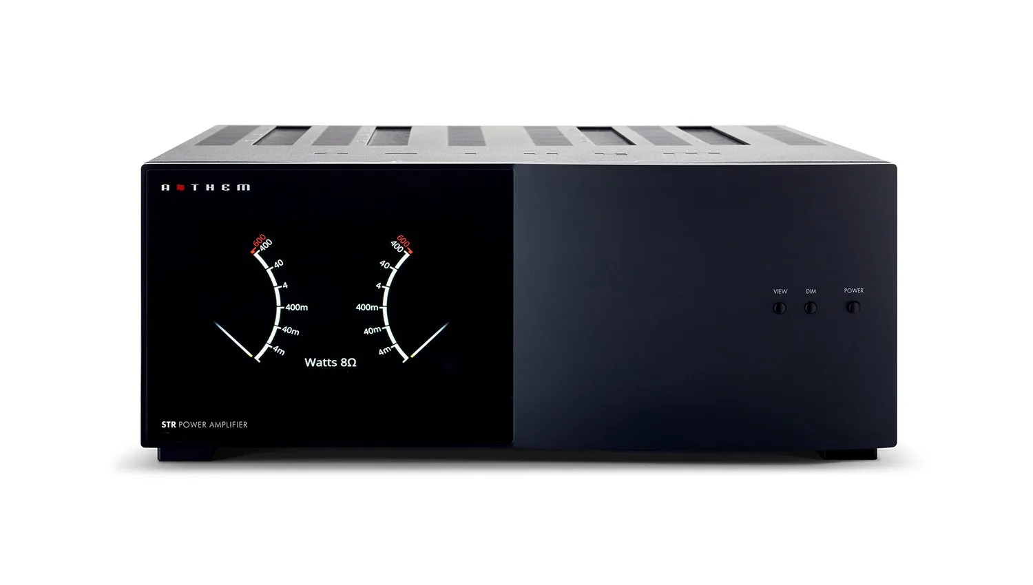 Power Amply Anthem STR black mặt trước