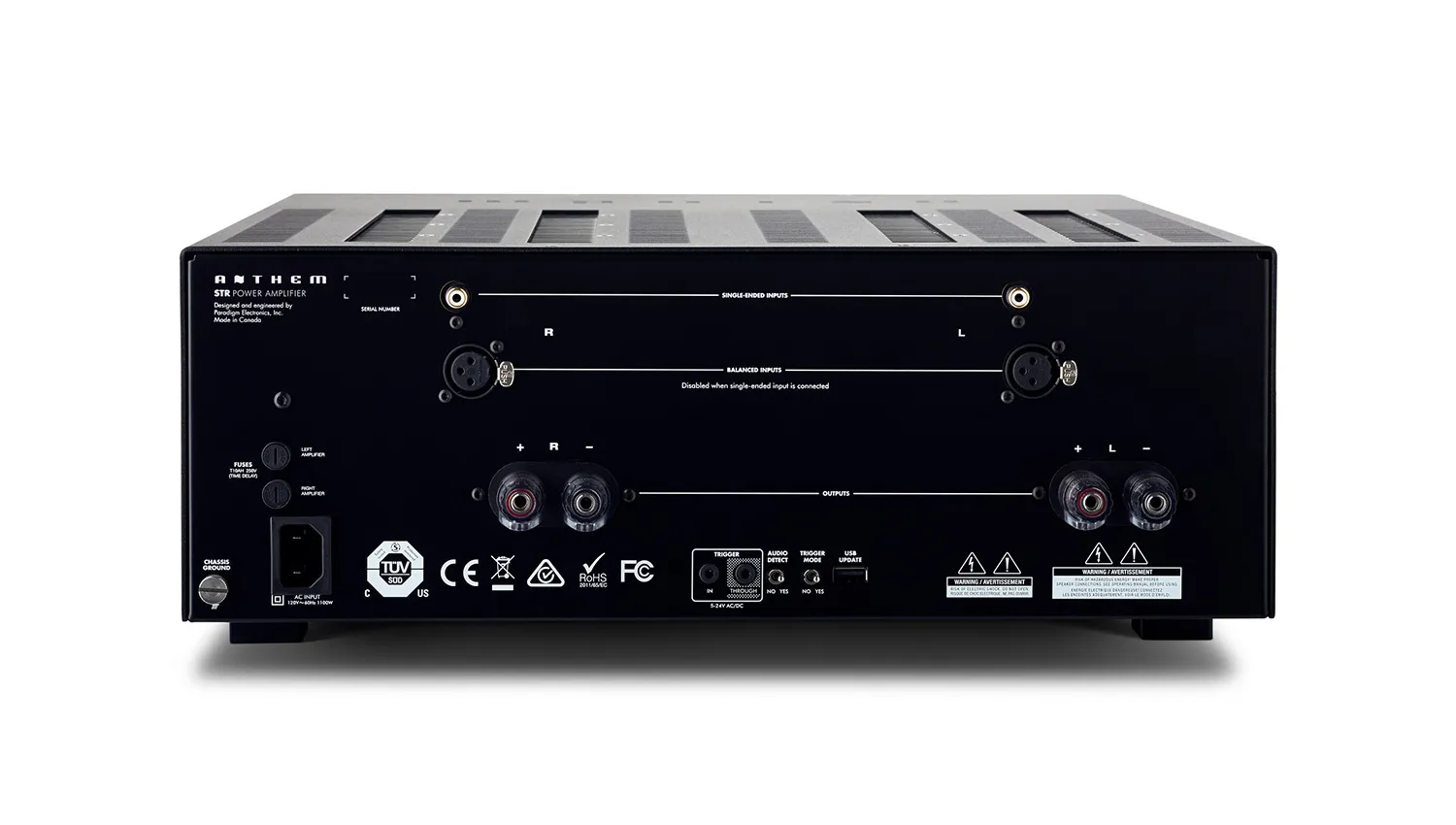 Power Amply Anthem STR mặt sau