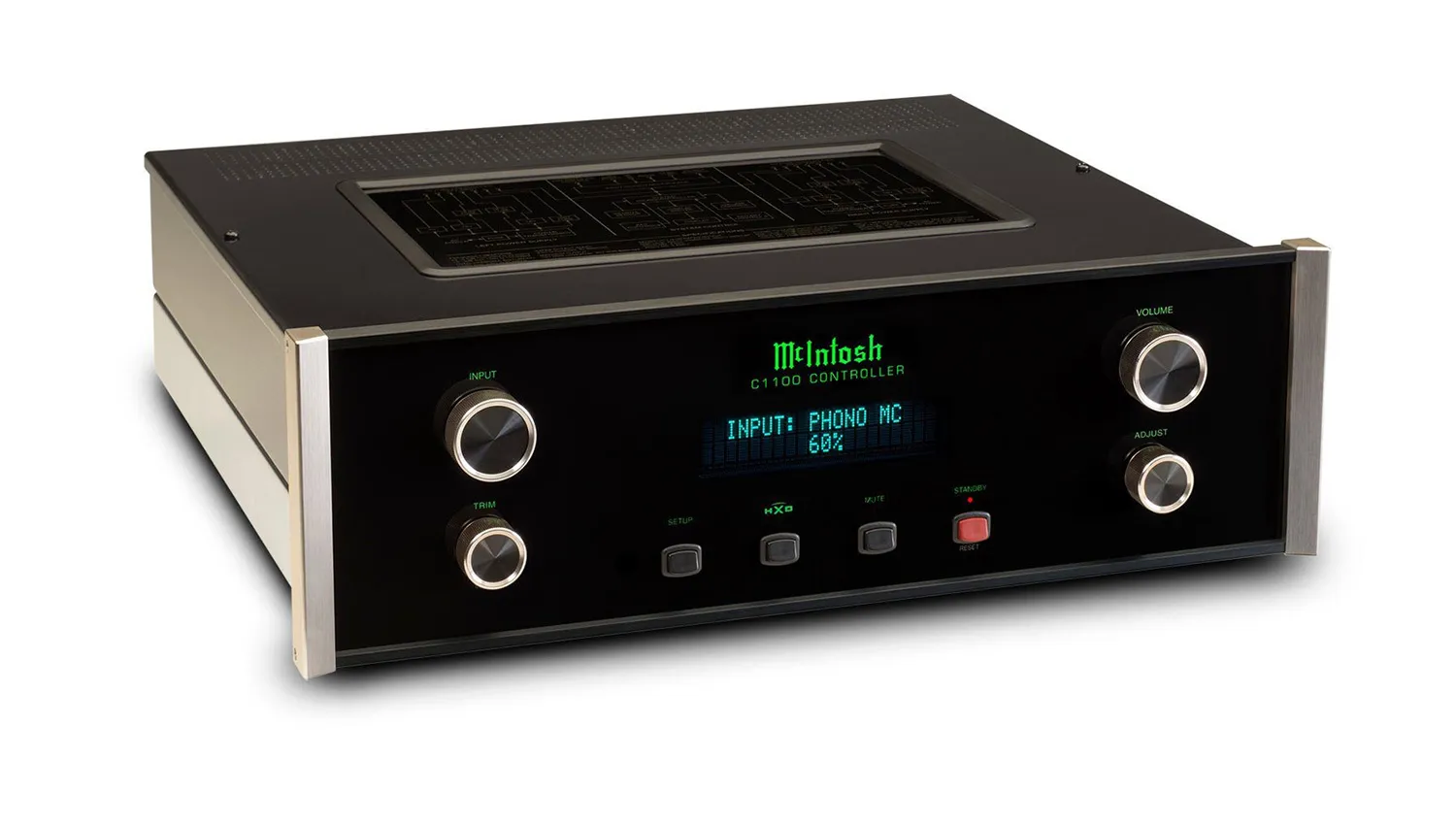 Pre Amply McIntosh C1100 mặt nghiêng 1