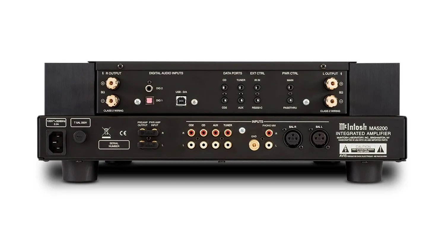 Amply McIntosh MA5200 mặt sau