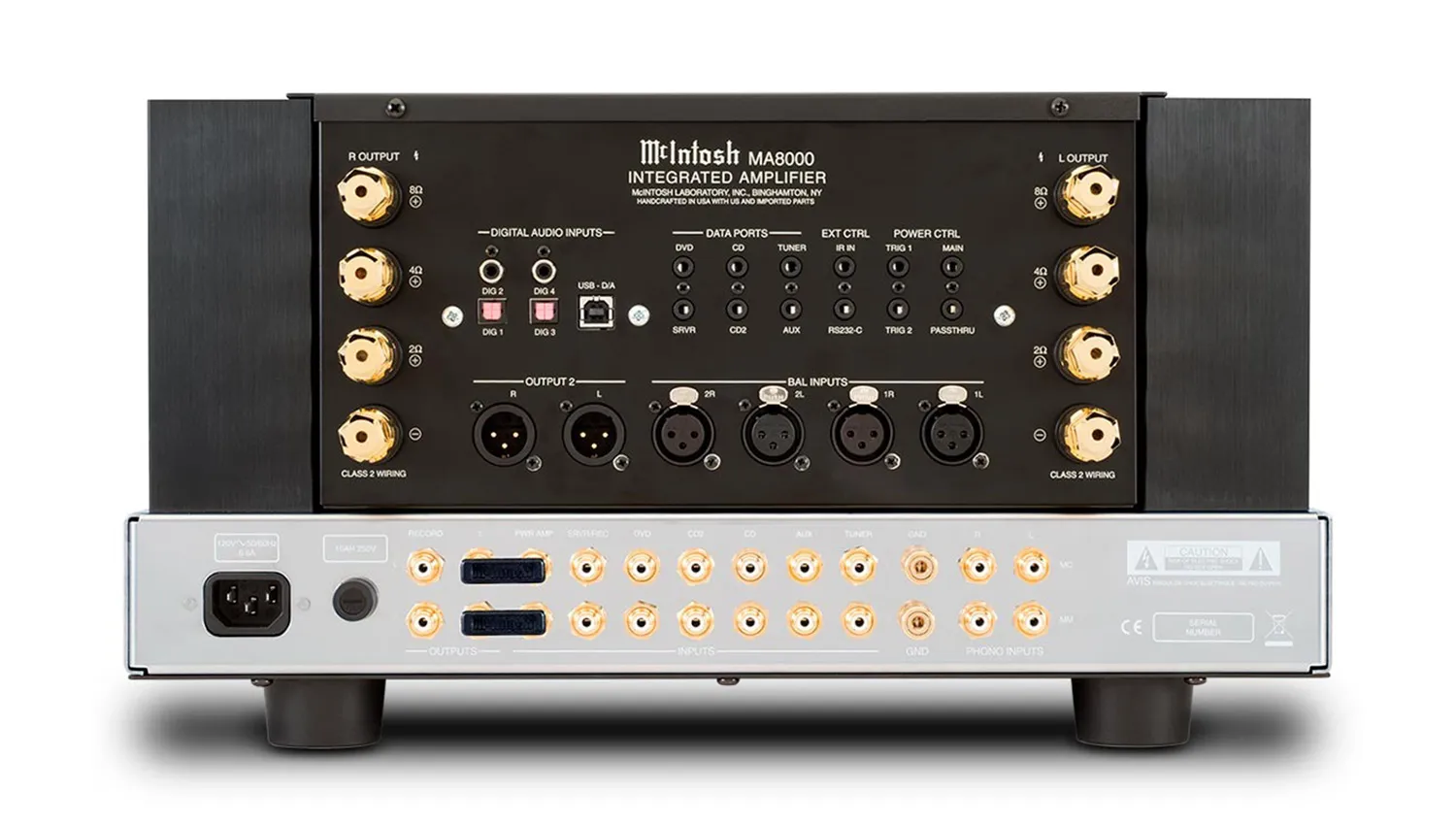 Amply McIntosh MA8000 mặt sau