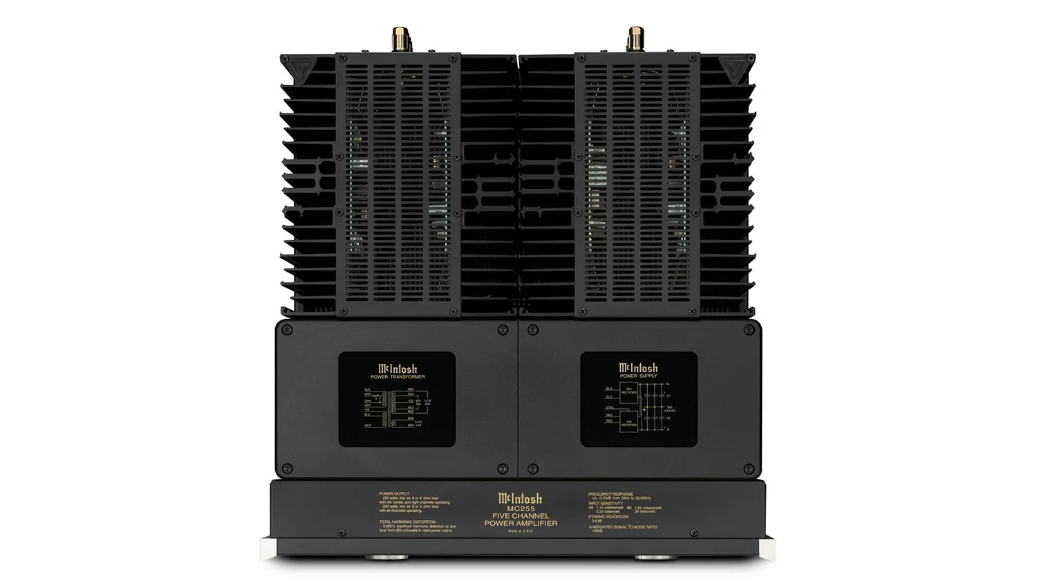 Amply McIntosh MC255 mặt trên