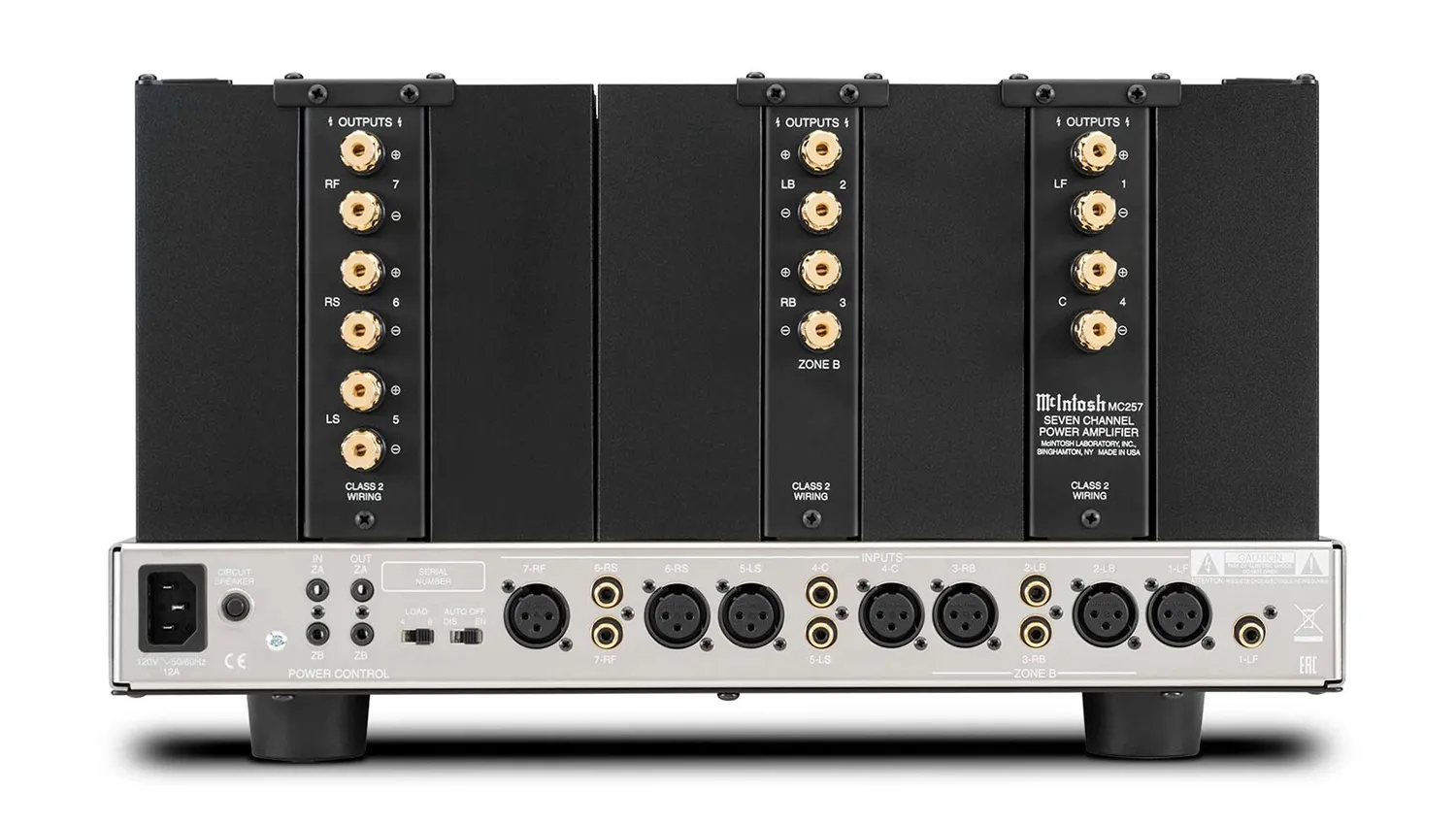 Amply McIntosh MC257 mặt sau