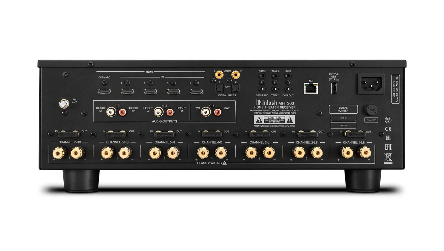 Amply McIntosh MHT300 mặt sau