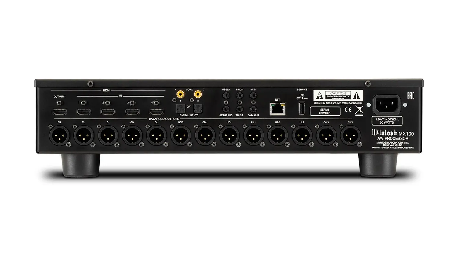 Amply McIntosh MX100 mặt sau