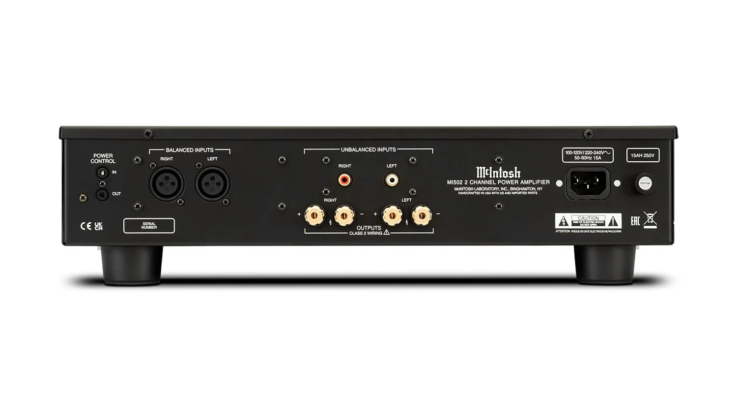 Amply Mcintosh MI502 mặt sau