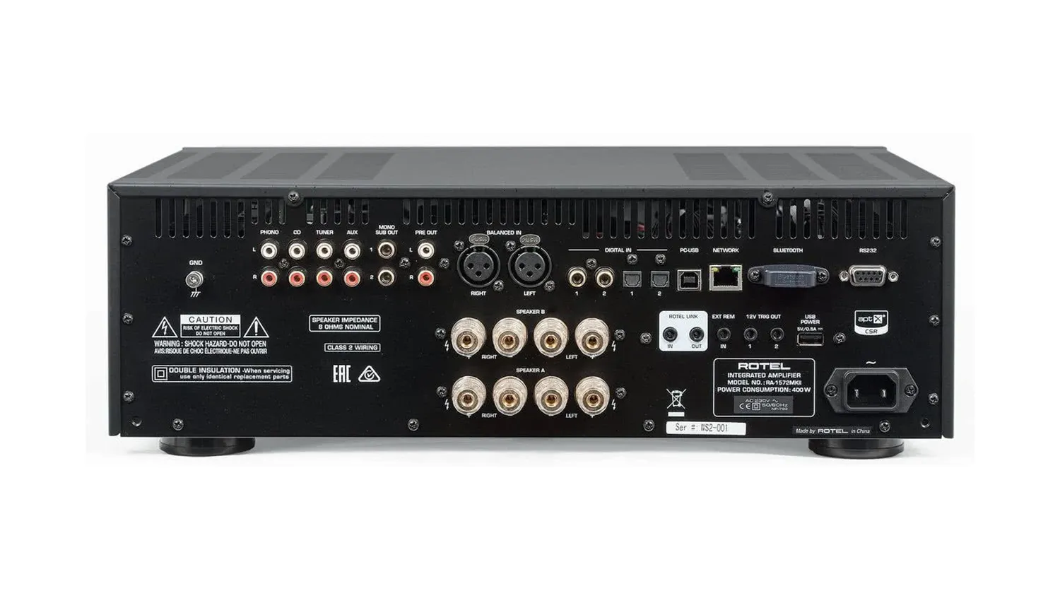 Amply Rotel RA-1572 MKII mặt sau