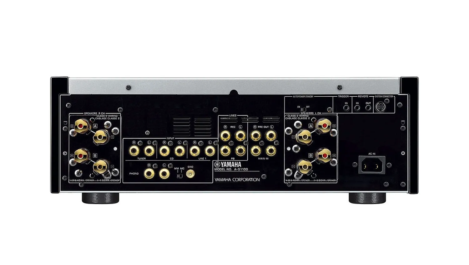 Amply Yamaha A-S1100 Silver mặt sau