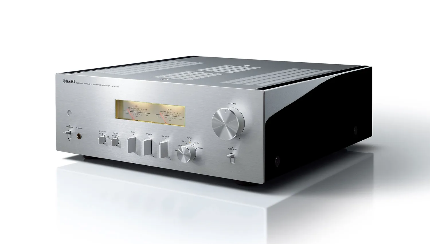 Amply Yamaha A-S1100 Silver mặt nghiêng trái