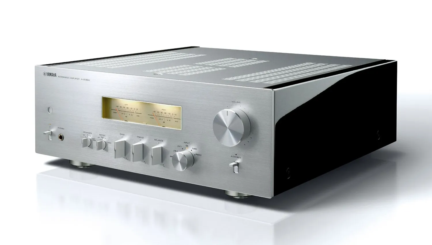 Amply Yamaha A-S1200 Silver mặt nghiêng trái