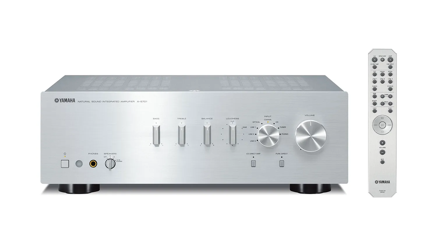 Amply Yamaha A-S701 Silver mặt trước