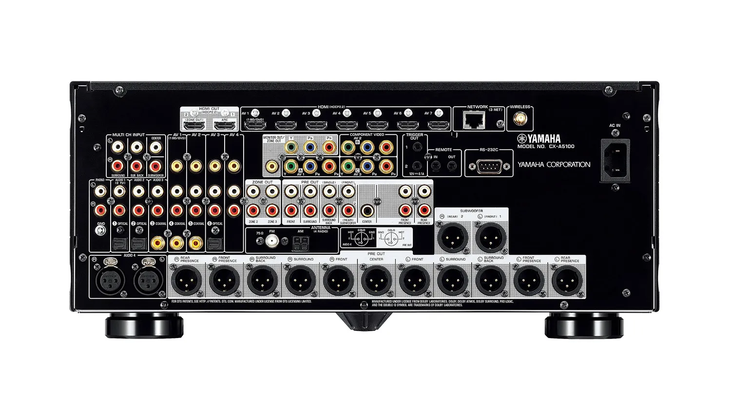 Amply Yamaha CX A5100 mặt sau