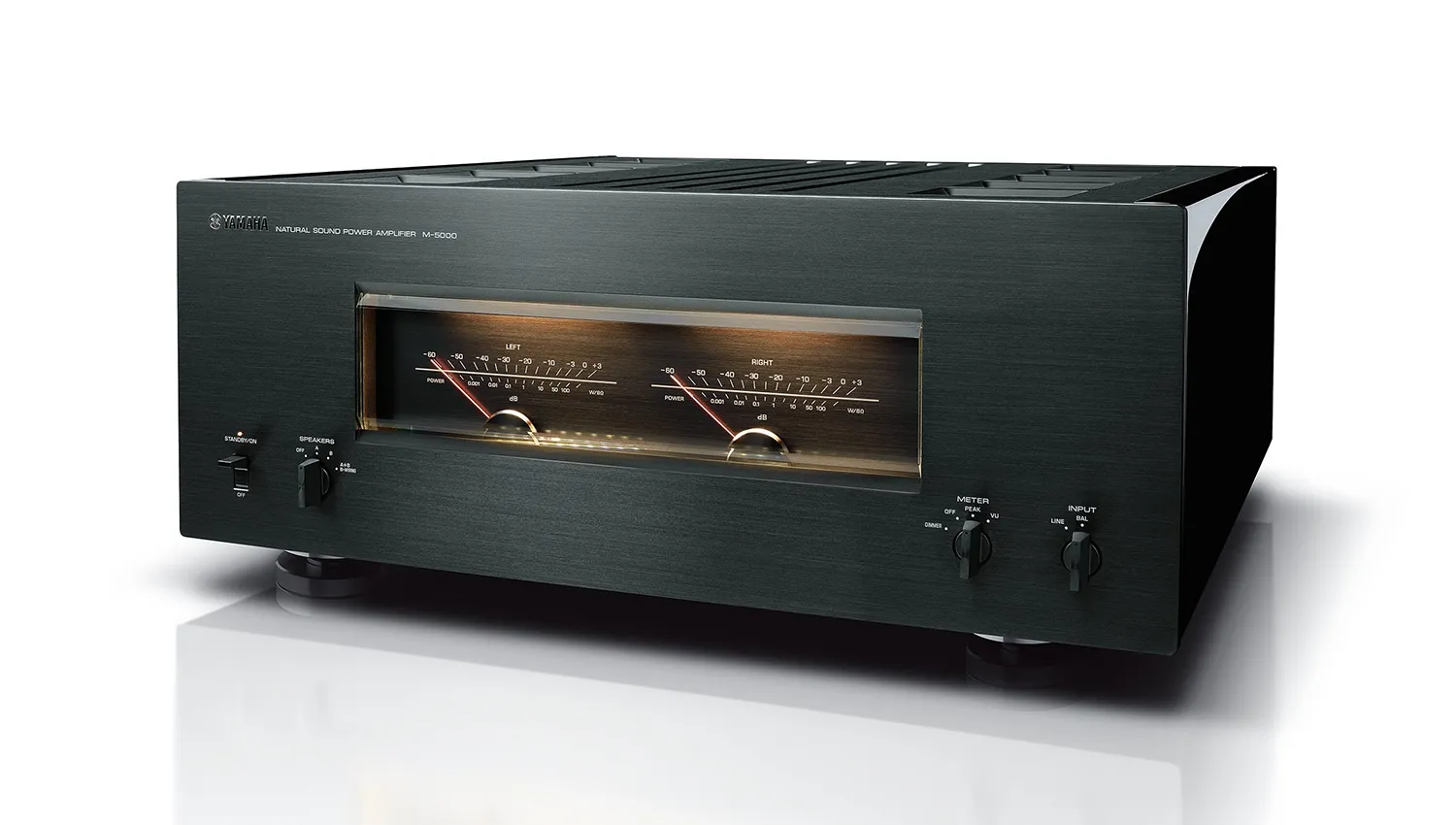 Amply Yamaha M-5000 black mặt nghiêng phải
