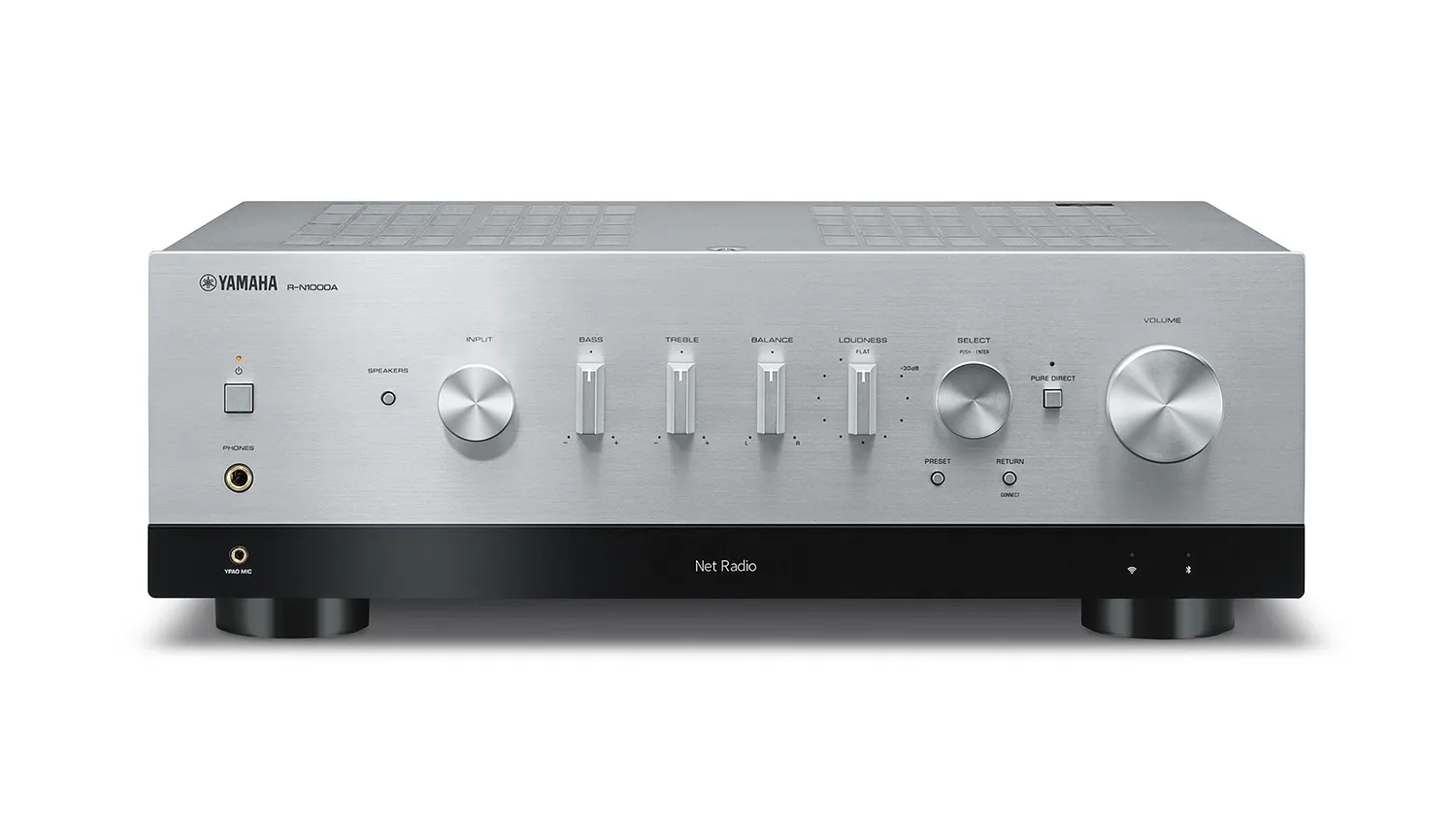 Amply Yamaha R-N1000A Silver mặt trước
