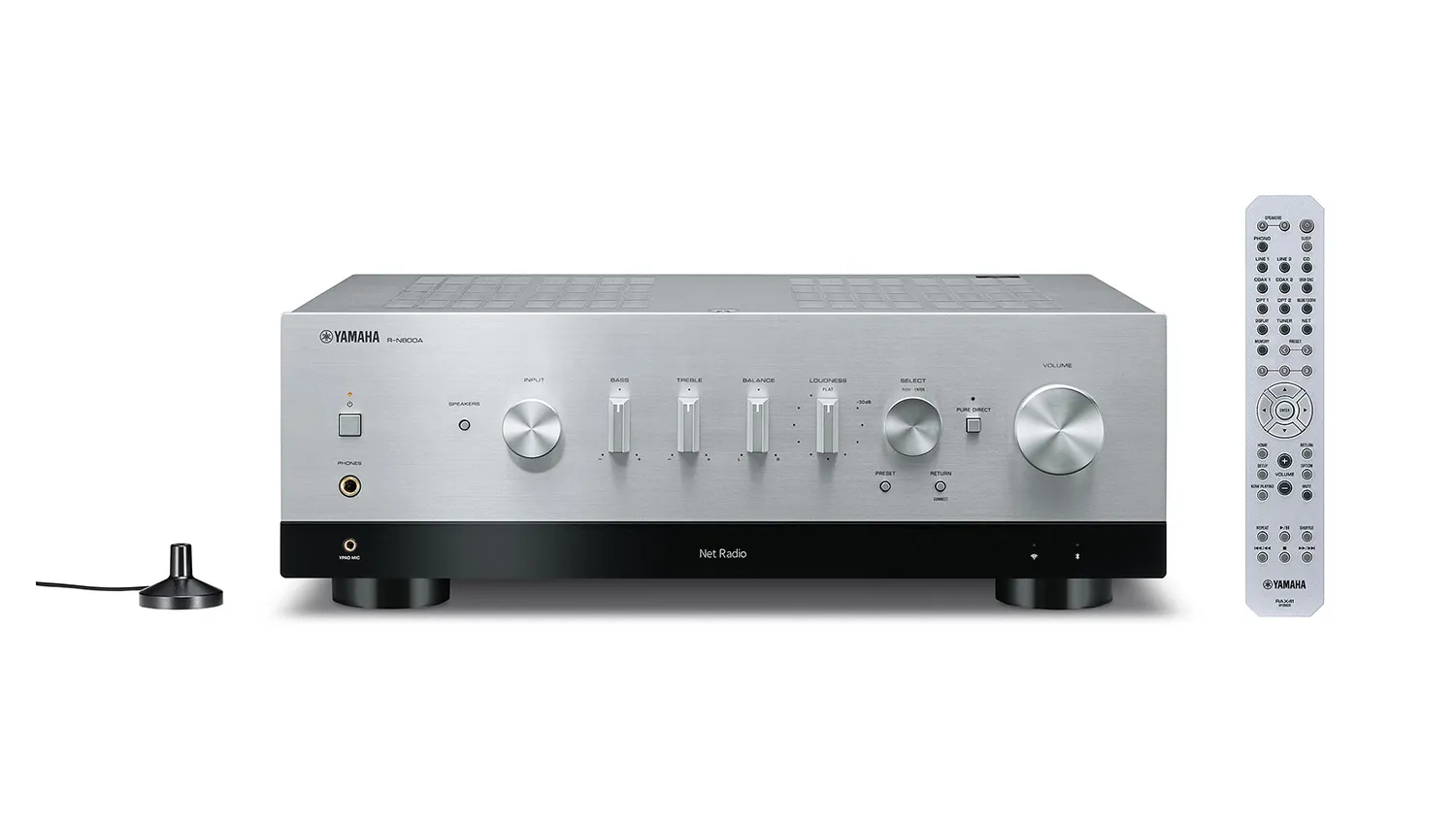 Amply Yamaha R-N800A Silver mặt trước