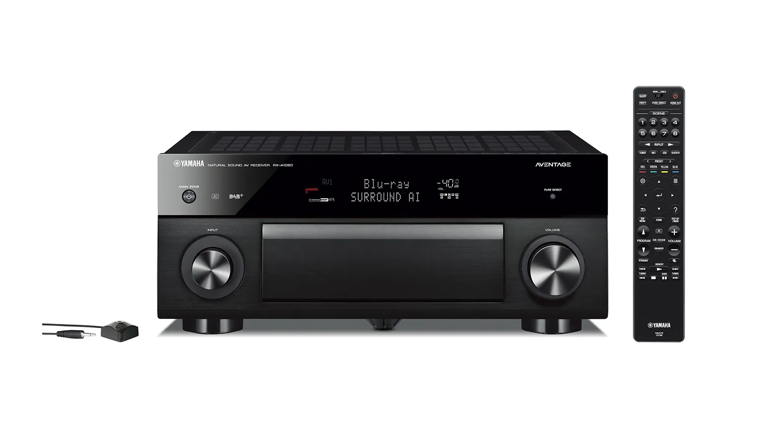 Amply Yamaha RX A1080 black mặt trước