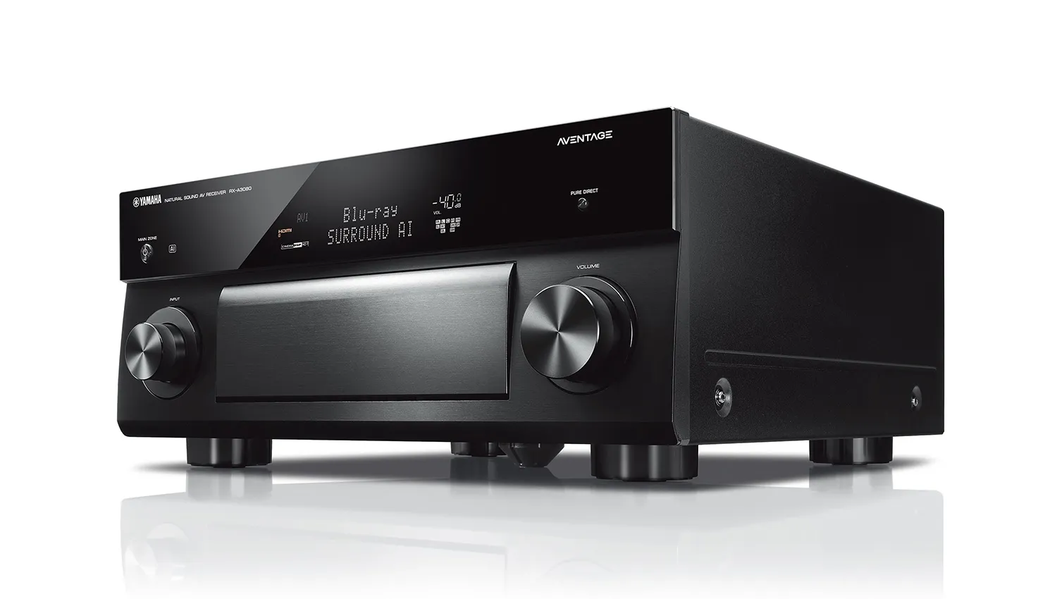 Amply Yamaha RX A3080 mặt nghiêng trái