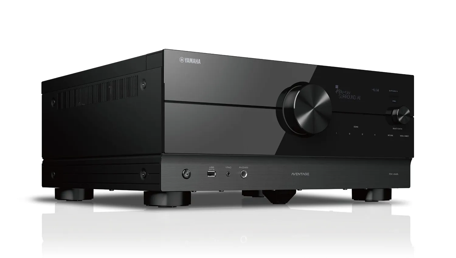 Amply Yamaha RX-A4A mặt nghiêng phải