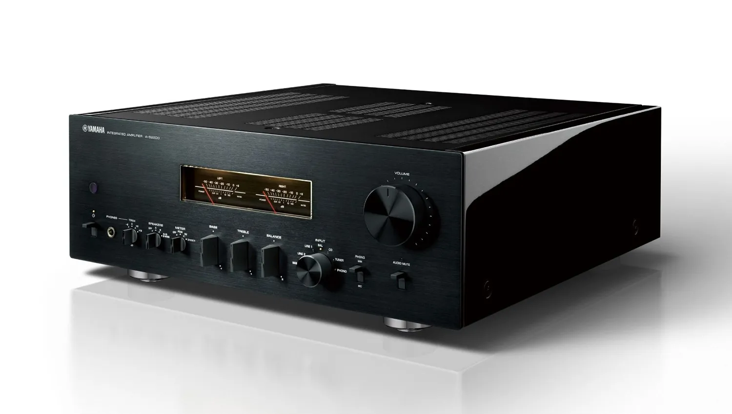 Amply Yamaha A S2200 black mặt nghiêng trái
