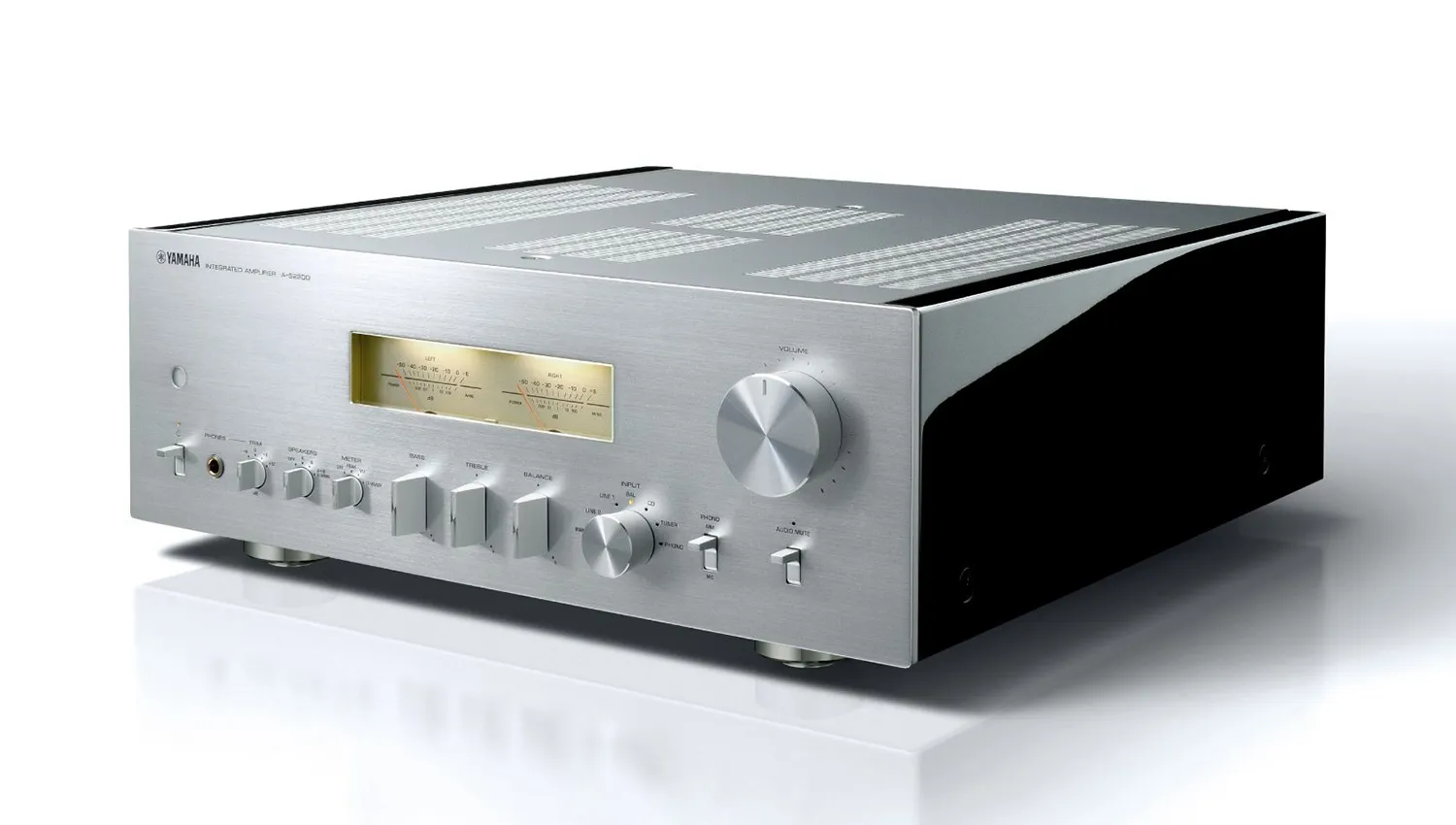 Amply Yamaha A S2200 silver mặt nghiêng trái