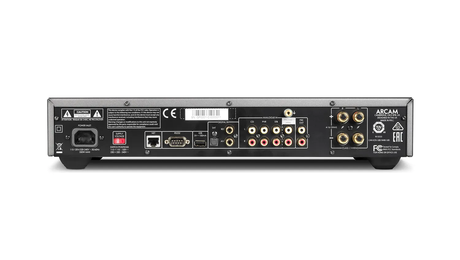 Amply Arcam SA10 mặt sau