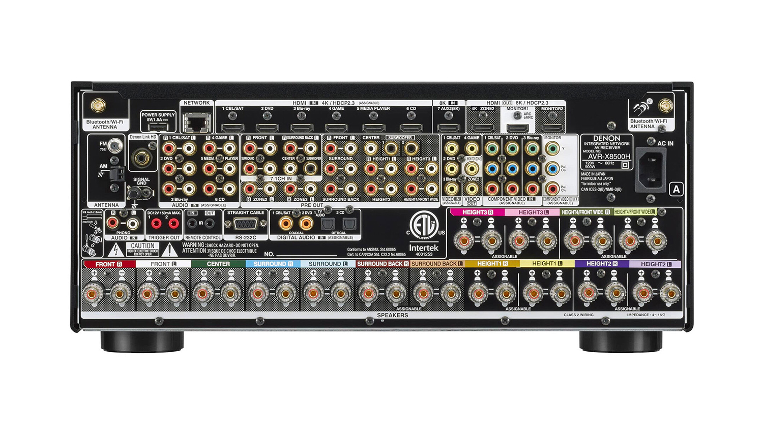 mặt sau Amply Denon AVC-X8500HA