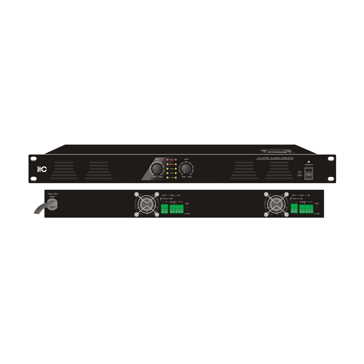 Amply 2 kênh Class D ITC T-2120DS