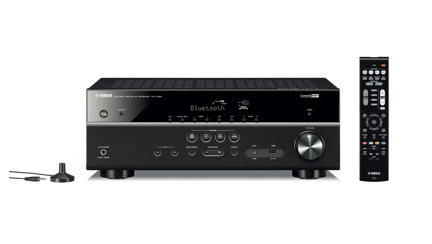 Amply Yamaha RX-V385 mặt trước