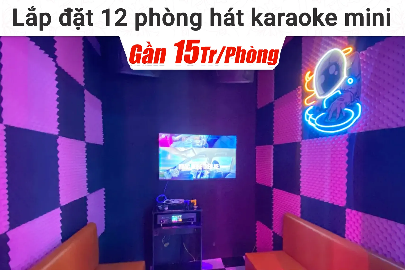Lắp đặt 12 phòng karaoke box mini cho quán Karaoke tại TP HCM