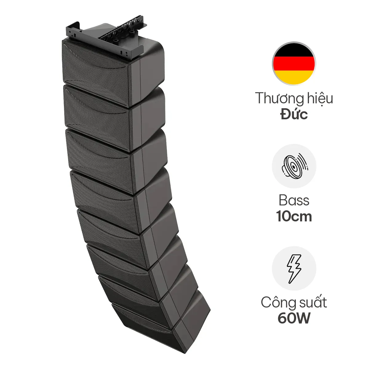 Loa array Audiocenter Butterfly 4CA (Bass 10cm, 60W) 