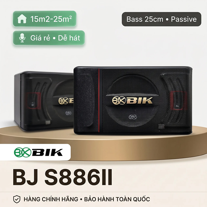 Loa karaoke Nhật BIK BJ S886II (bass 25cm) - Hình 1