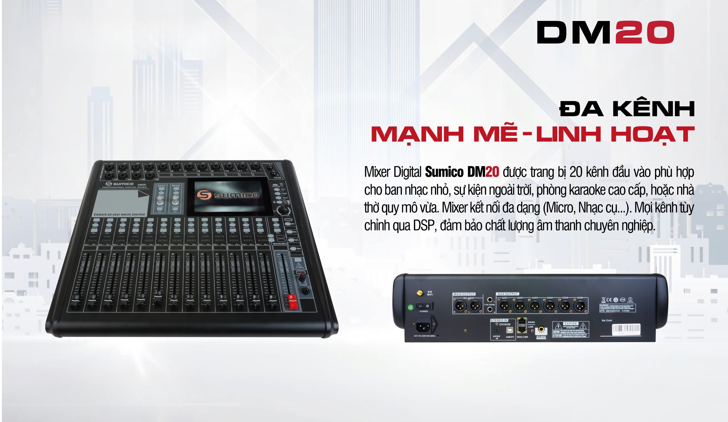 B&agrave;n mixer Sumico DM20