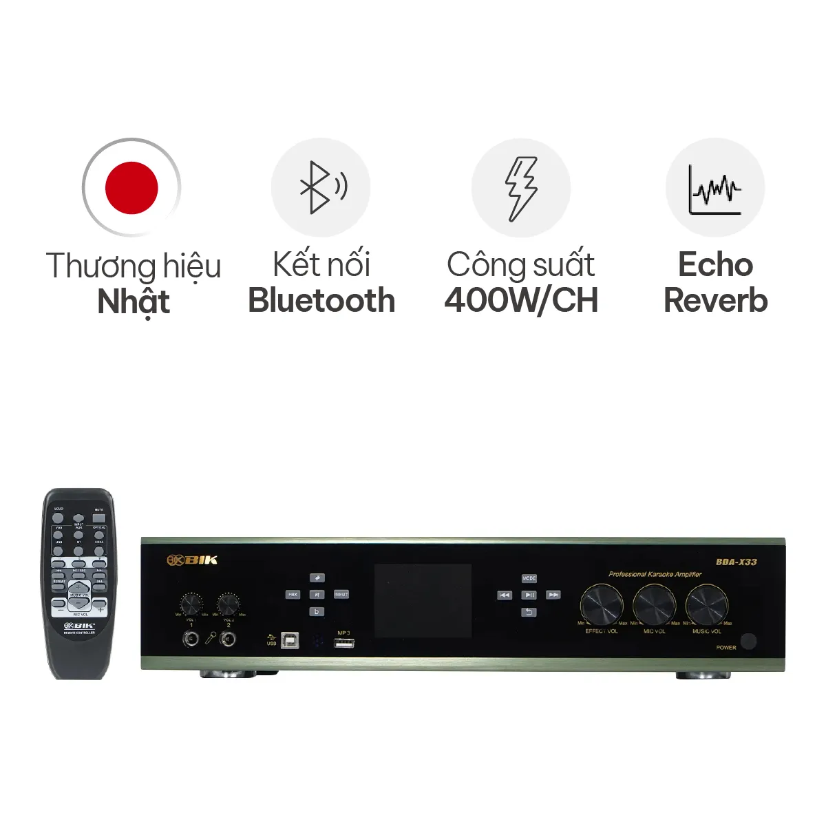 Amply karaoke BIK BDA-X33