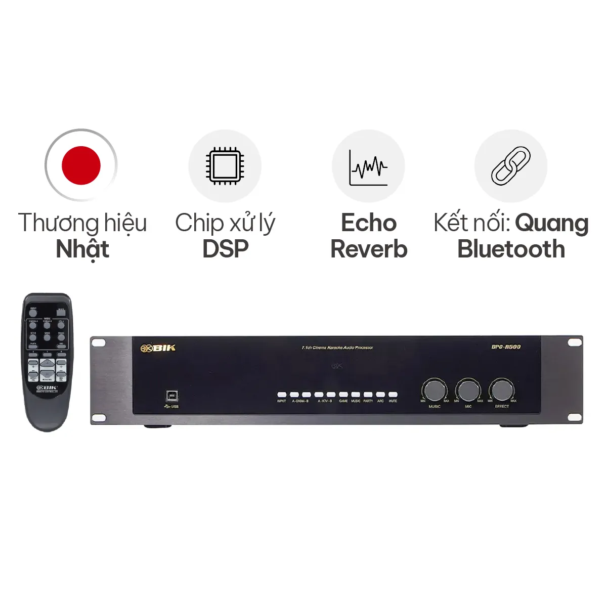 Vang số BIK BPC-R500 (7.1 kênh)